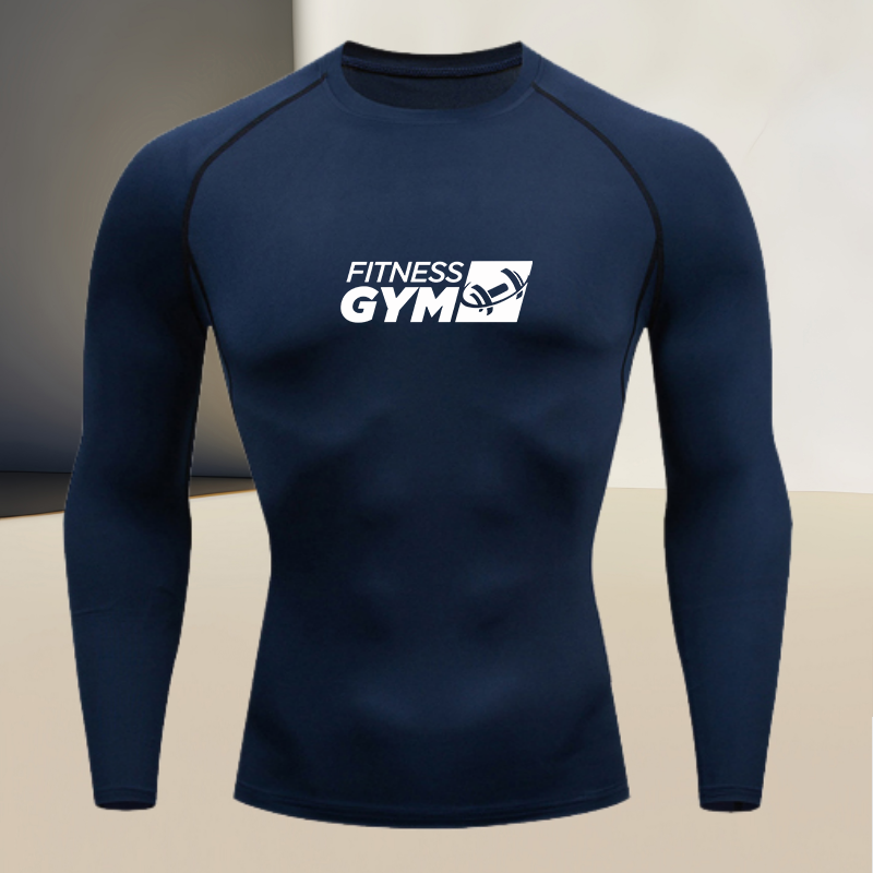 Base Layer Top - Men's round Neck Long Sleeve Gym